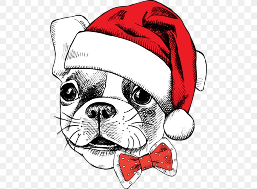 Santa Claus Dog Breed Puppy Christmas, PNG, 500x603px, Watercolor, Cartoon, Flower, Frame, Heart Download Free