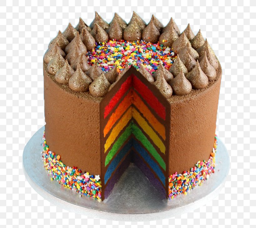 Birthday Cake Chocolate Cake Cupcake Wedding Cake Rainbow Cookie, PNG, 730x730px, Birthday Cake, Baked Goods, Bakery, Birthday, Butter Download Free