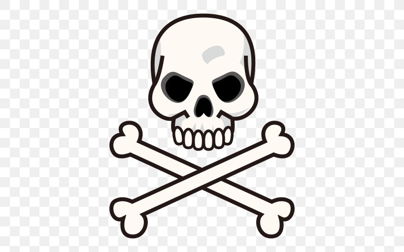 Skull And Bones Skull And Crossbones Human Skull Symbolism Emoji, PNG, 512x512px, Skull And Bones, Art, Artwork, Black And White, Body Jewelry Download Free