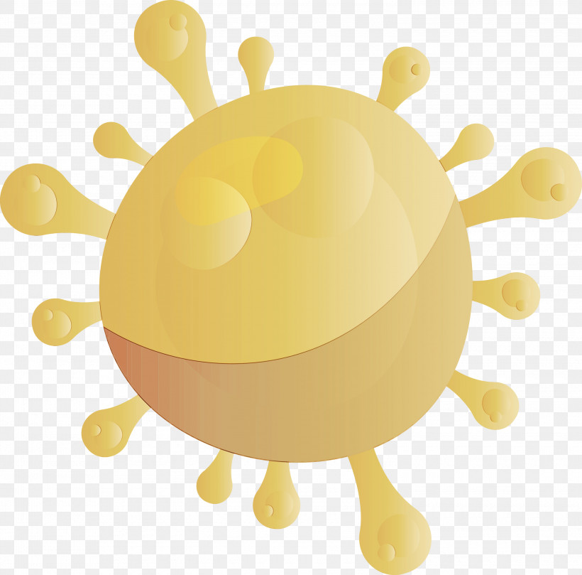 Yellow Cartoon, PNG, 3000x2963px, Coronavirus, Cartoon, Corona, Covid, Paint Download Free