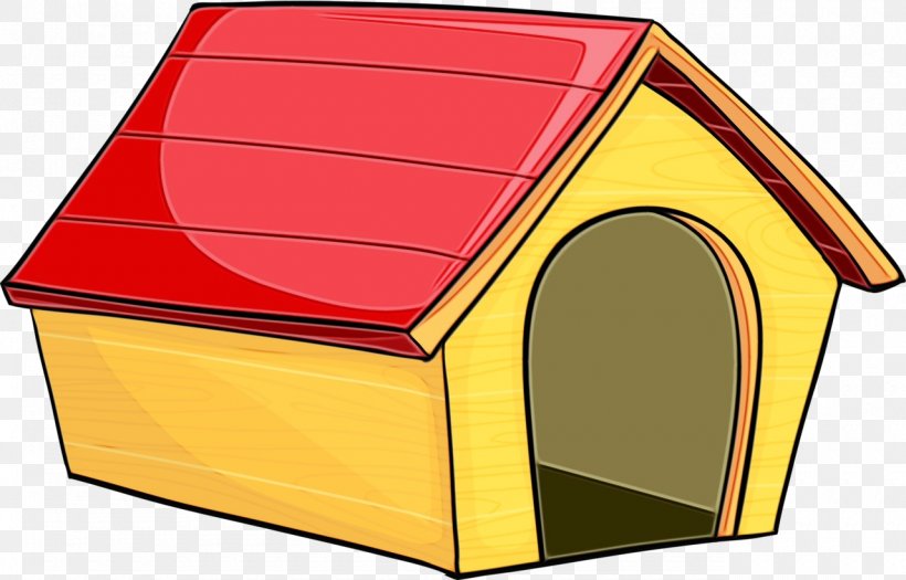 Yellow Clip Art Doghouse House, PNG, 1280x820px, Watercolor, Doghouse, House, Paint, Wet Ink Download Free