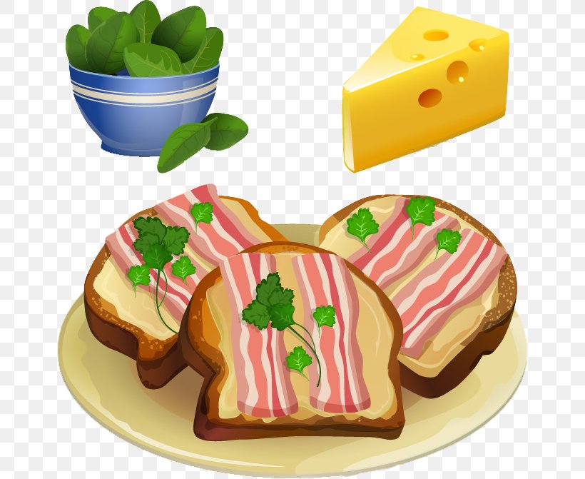 Bacon Toast Breakfast Barbecue Grill Cheese Sandwich, PNG, 659x671px, Bacon, Barbecue Grill, Bread, Breakfast, Cheese Download Free