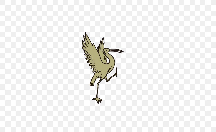 Bird Crane Cartoon, PNG, 500x500px, Bird, Animal, Beak, Bird Of Prey, Button Download Free