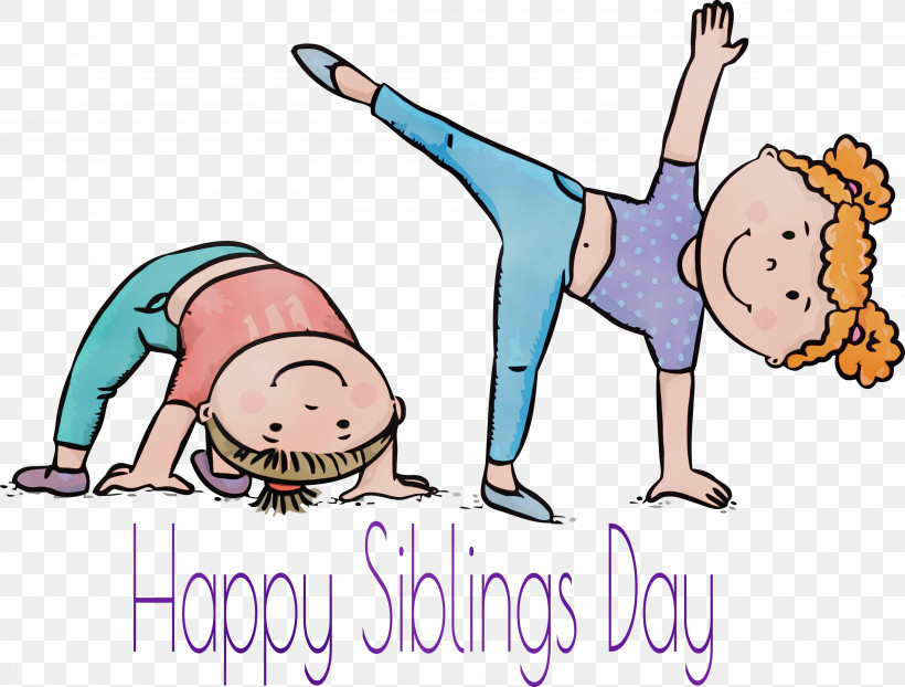 Cartoon, PNG, 3000x2276px, Siblings Day, Cartoon, Happy Siblings Day, National Siblings Day, Paint Download Free