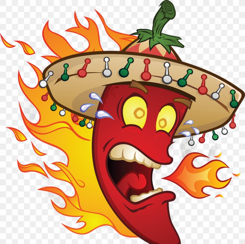 Chili Pepper Chili Con Carne Mexican Cuisine Cartoon, PNG, 998x994px, Chili Pepper, Art, Artwork, Capsicum, Cartoon Download Free