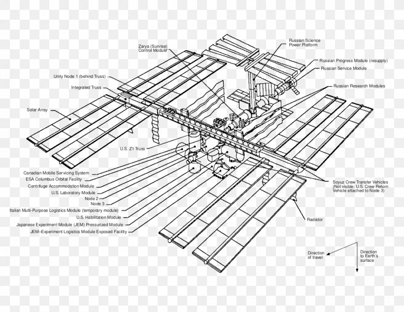 Assembly Of The International Space Station Space Shuttle Program Galactic Suite Design, PNG, 1100x850px, International Space Station, Area, Artwork, Black And White, Diagram Download Free