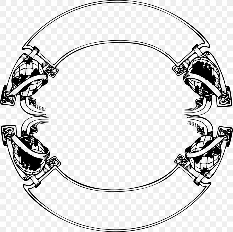 Globe Picture Frames Clip Art, PNG, 2278x2270px, Globe, Banner, Black And White, Body Jewelry, Decorative Arts Download Free