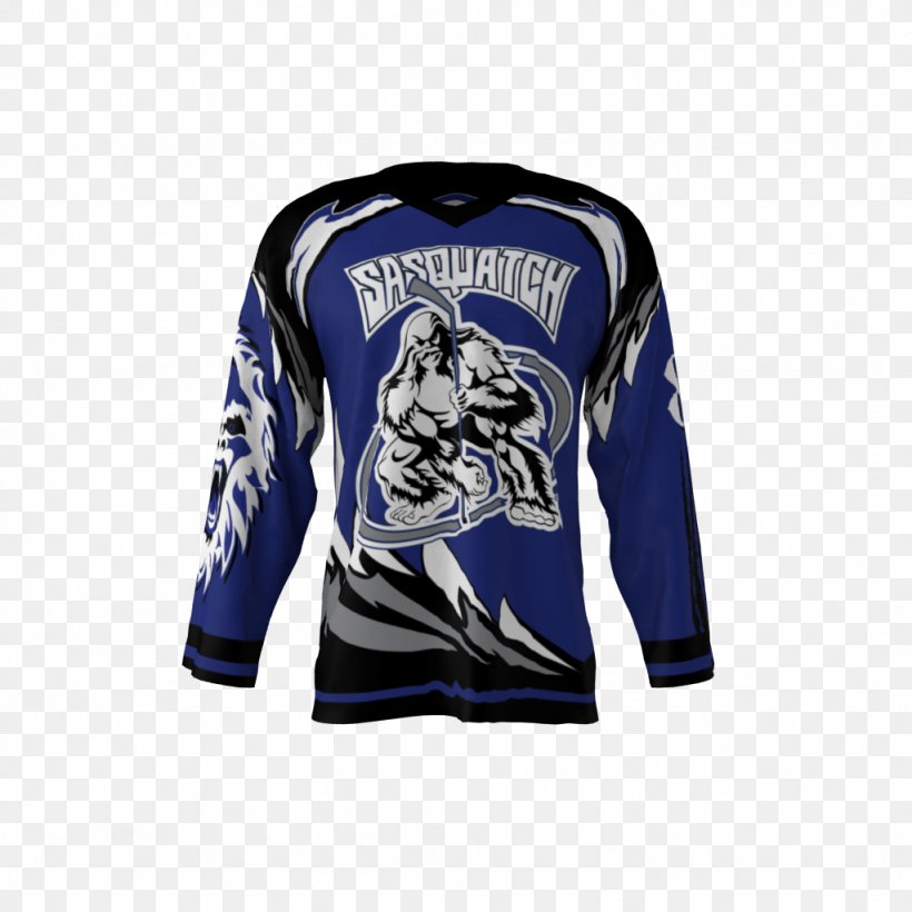 Hockey Jersey T-shirt Sleeve Ice Hockey, PNG, 1024x1024px, Jersey, Blue, Brand, Electric Blue, Hockey Jersey Download Free