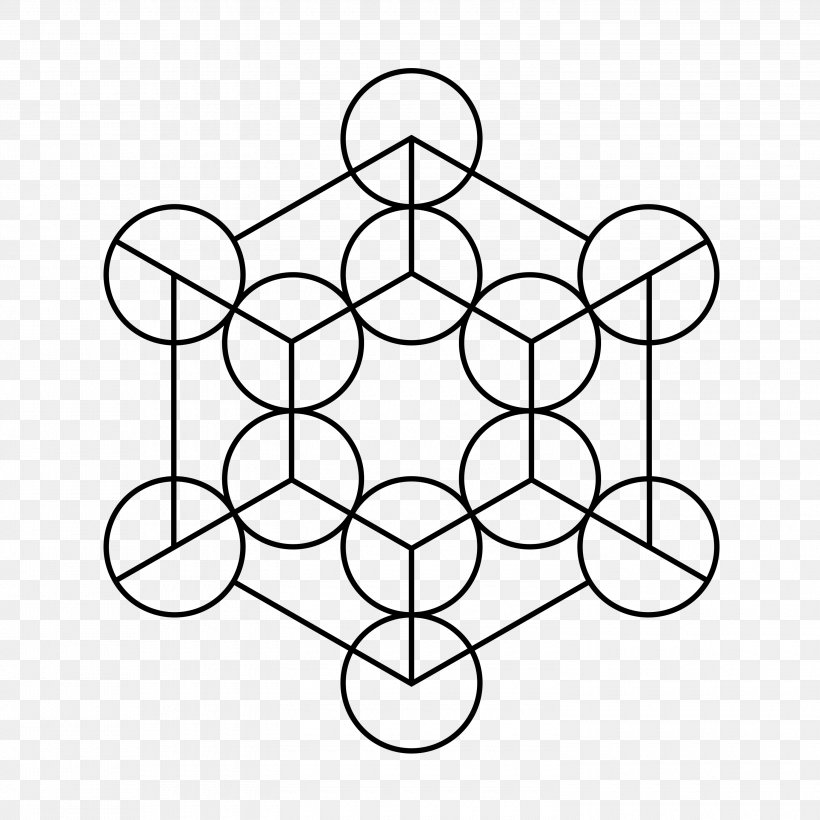 Metatron's Cube Overlapping Circles Grid Sacred Geometry, PNG, 3000x3000px, Metatron, Area, Black And White, Cube, Line Art Download Free