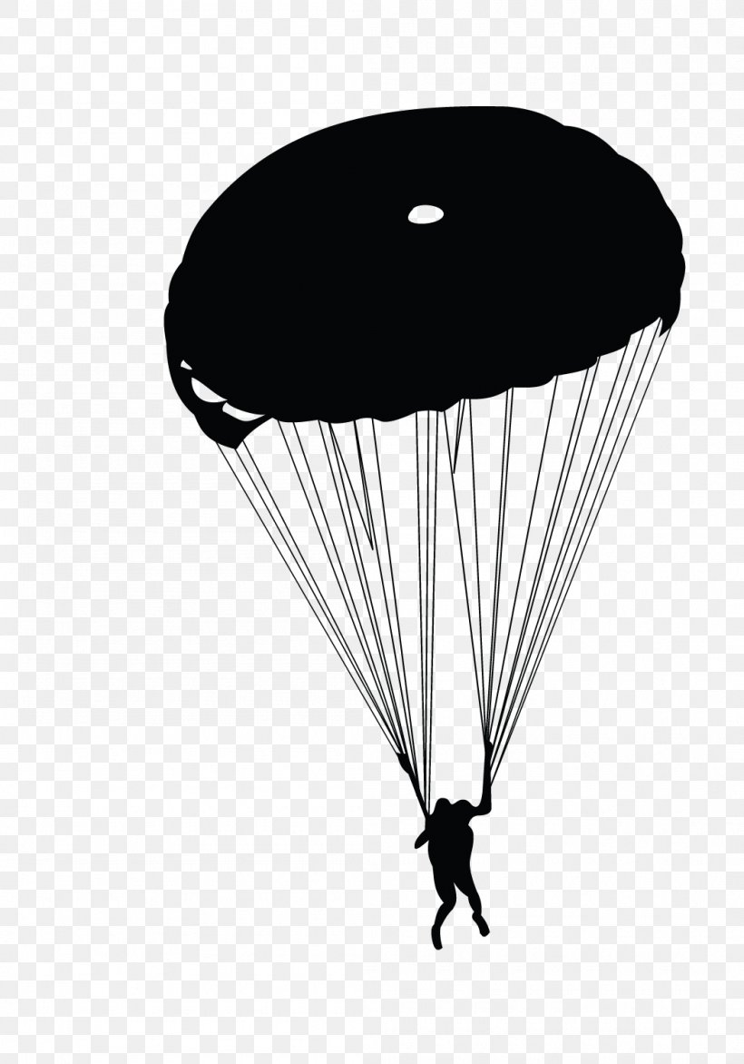 Parachute Silhouette Parachuting, PNG, 1050x1502px, Parachute, Black And White, Gratis, Highdefinition Television, Parachuting Download Free