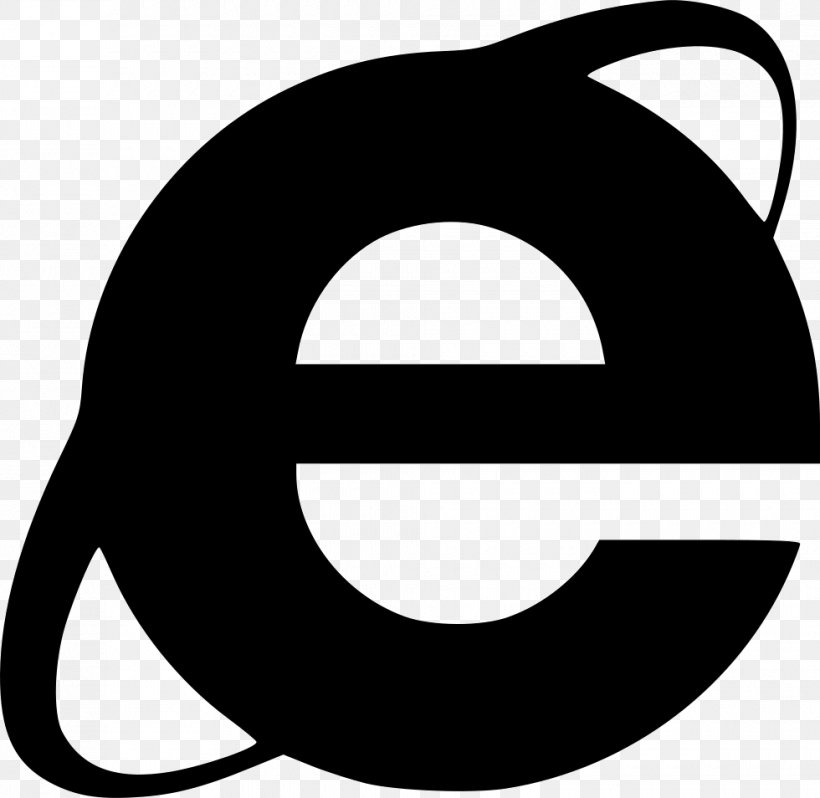 Internet Explorer Computer File, PNG, 980x954px, Internet Explorer, Artwork, Black, Black And White, Font Awesome Download Free