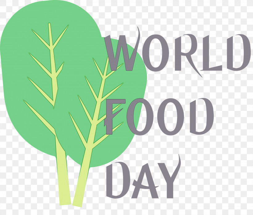 Leaf Plant Stem Logo Font Green, PNG, 2999x2556px, World Food Day, Biology, Green, Leaf, Logo Download Free