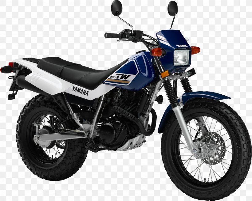 Yamaha Motor Company Yamaha TW200 Dual-sport Motorcycle Enduro Motorcycle, PNG, 2874x2301px, Yamaha Motor Company, Aircooled Engine, Automotive Exterior, Automotive Tire, Automotive Wheel System Download Free