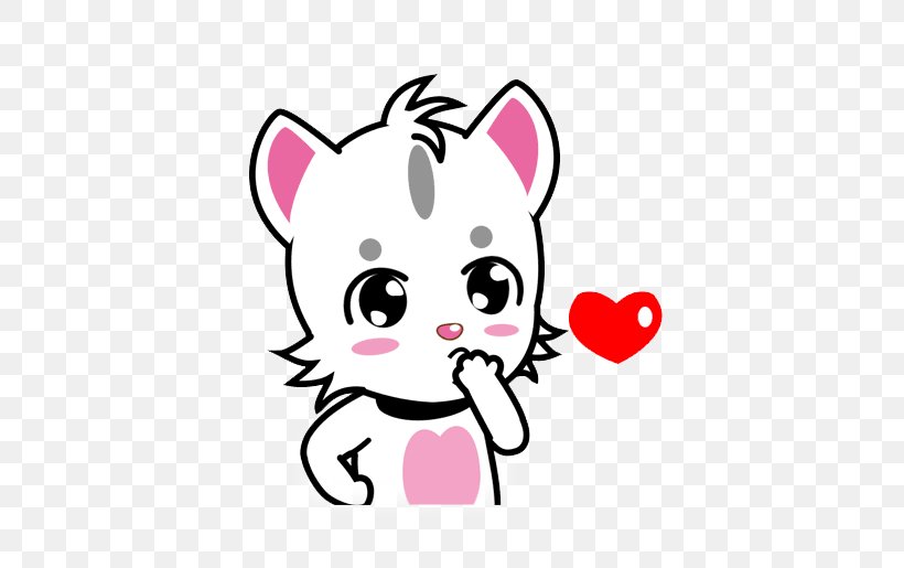 Kitten Air Kiss Love, PNG, 562x515px, Watercolor, Cartoon, Flower, Frame, Heart Download Free