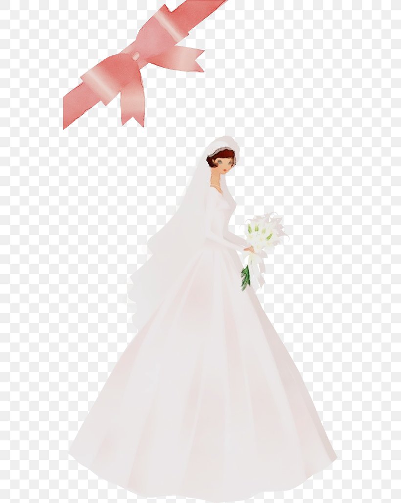 Wedding Dress, PNG, 561x1028px, Watercolor, Bridal Accessory, Bridal Clothing, Bridal Party Dress, Bride Download Free