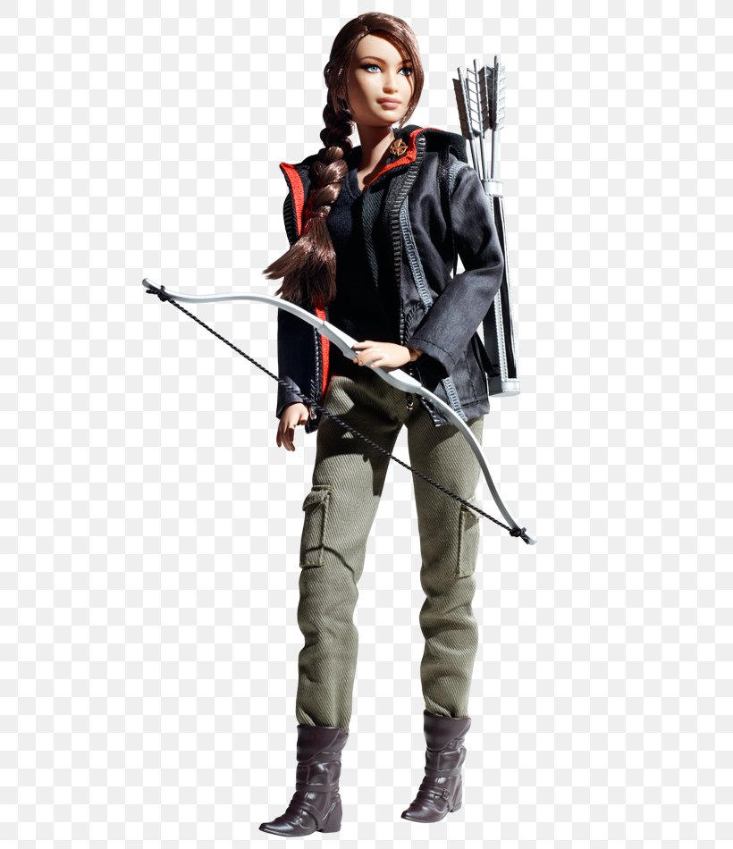 Katniss Everdeen Barbie The Hunger Games Black Label Katniss Doll Mockingjay PNG 640x950px Katniss Everdeen Barbie