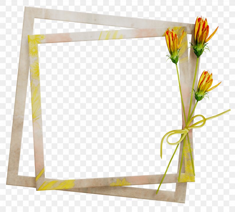 Product Design Yellow Picture Frames Flower, PNG, 3070x2774px, Yellow, Flower, Interior Design, Picture Frame, Picture Frames Download Free