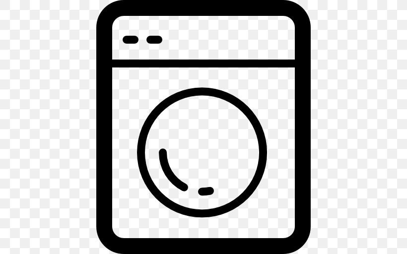 Black And White Smile Black, PNG, 512x512px, Washing Machines, Black, Black And White, Button, Emoticon Download Free