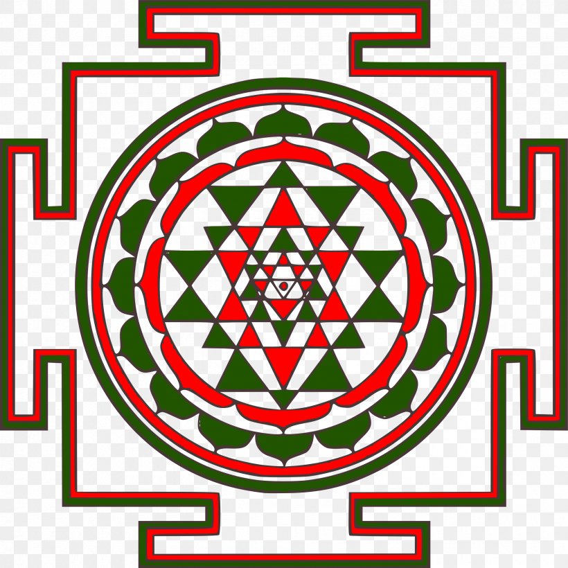 Sri Yantra Sacred Geometry Lakshmi, PNG, 2400x2400px, Yantra, Area, Ball, Chakra, Drawing Download Free
