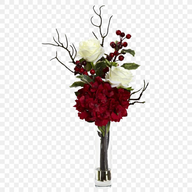 Table Flowers Christmas Hydrangea Artificial Flower, PNG, 900x900px, Table Flowers, Artificial Flower, Blossom, Branch, Centrepiece Download Free