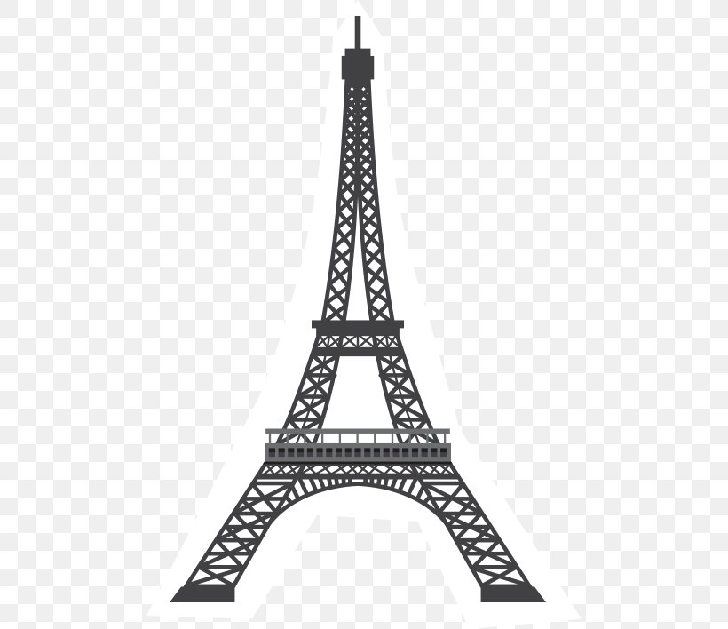 Eiffel Tower Wall Decal, PNG, 490x708px, Eiffel Tower, Birthday, Black, Black And White, Drawing Download Free