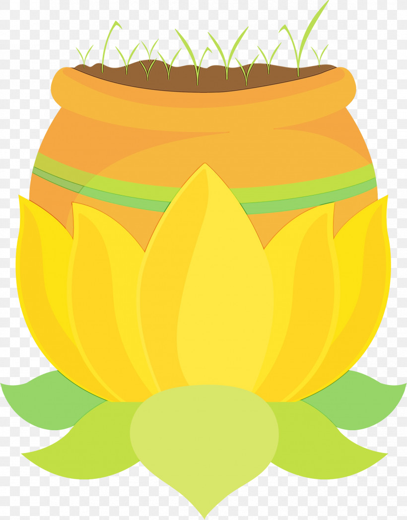 Flower Flowerpot Yellow Fruit Plants, PNG, 2346x3000px, Pongal, Biology, Flower, Flowerpot, Fruit Download Free