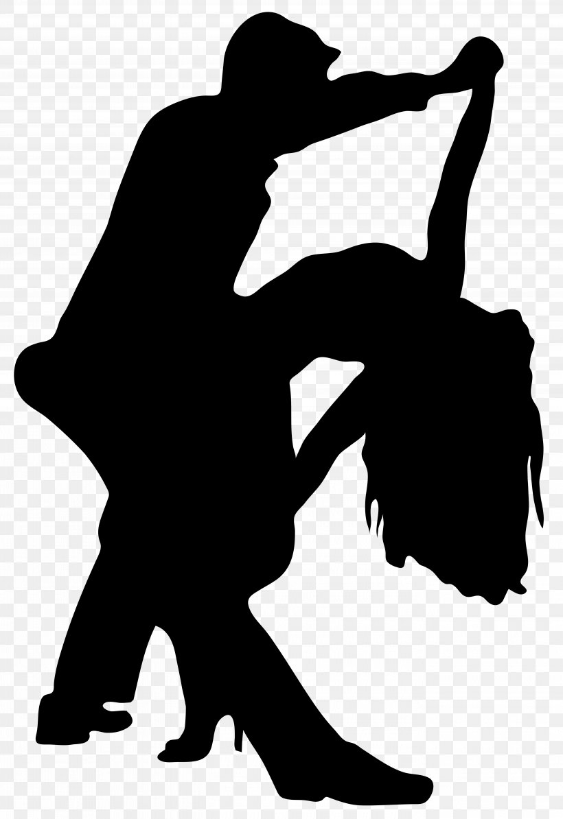 Silhouette Dance Clip Art, PNG, 5490x8000px, Silhouette, Black And White, Dance, Human Behavior, Joint Download Free