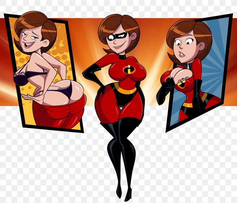 Elastigirl YouTube The Incredibles Female, PNG, 5402x4624px, Watercolor, Cartoon, Flower, Frame, Heart Download Free