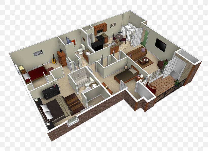 House Plan Bedroom Bathroom Floor Plan, PNG, 1000x727px, House Plan, Apartment, Bathroom, Bathtub, Bed Download Free