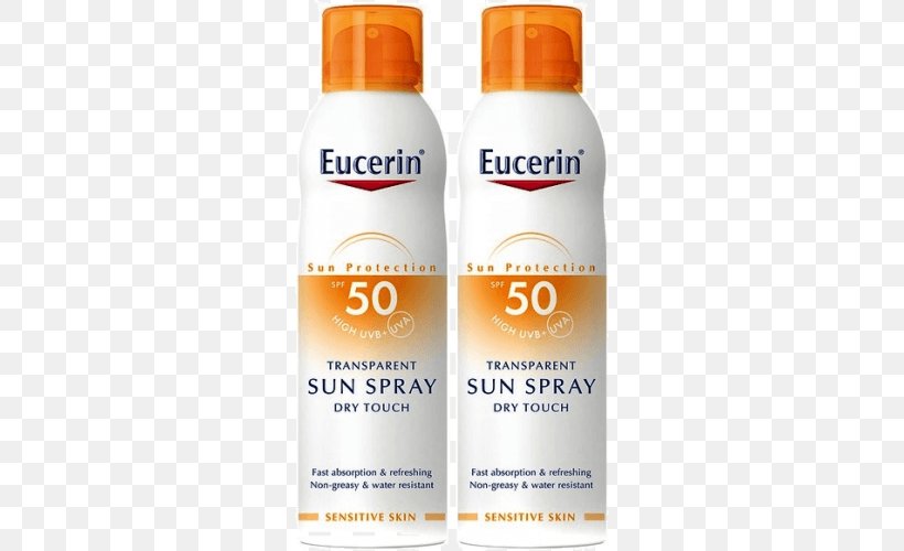 Lotion Sunscreen Eucerin Cream Aerosol Spray, PNG, 500x500px, Lotion, Aerosol Spray, Aftersun, Cream, Deodorant Download Free