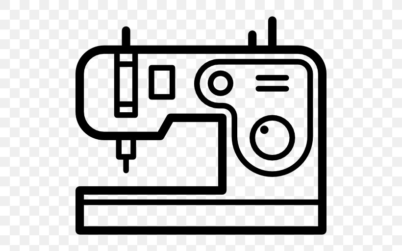 Sewing Machines Seam Machine Embroidery, PNG, 512x512px, Sewing Machines, Area, Black And White, Embroidery, Handicraft Download Free