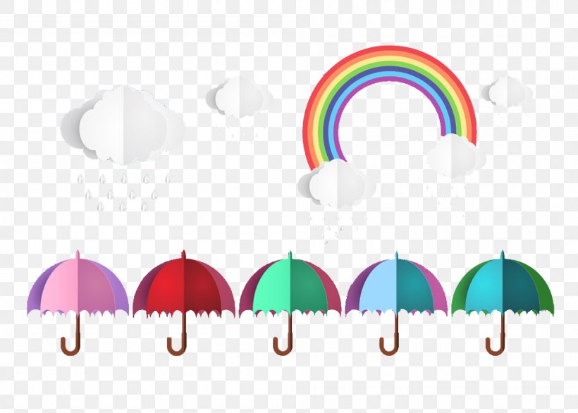 Graphic Design Rainbow Cloud Umbrella, PNG, 1000x715px, Rainbow, Brand, Cloud, Cumulonimbus, Designer Download Free