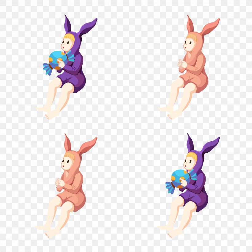 Easter Bunny Figurine Cartoon Legendary Creature, PNG, 3000x3000px, Easter Bunny, Animal Figure, Animation, Cartoon, Easter Download Free