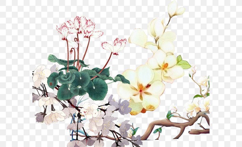Floral Design Wallpaper, PNG, 600x500px, Floral Design, Blossom, Branch, Cherry Blossom, Coreldraw Download Free