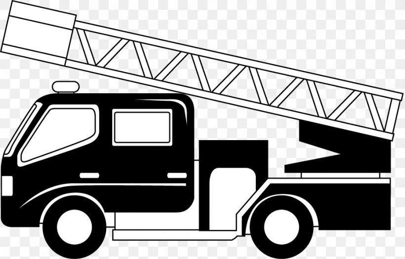Commercial Vehicle Car Fire Engine, PNG, 931x597px, Commercial Vehicle, Area, Automotive Design, Black And White, Brand Download Free