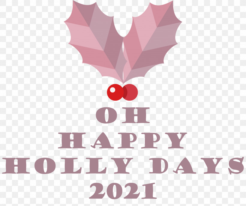 Happy Holly Days Christmas Holiday, PNG, 3000x2514px, Christmas, Heart, Holiday, Logo, M095 Download Free