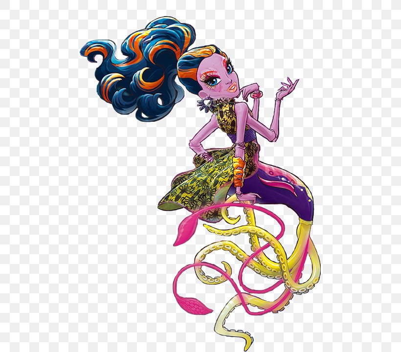 Monster High: Ghoul Spirit Monster High Great Scarrier Reef Down Under Ghouls Posea Reef Doll Barbie, PNG, 500x720px, Monster High Ghoul Spirit, Art, Barbie, Bratz, Doll Download Free
