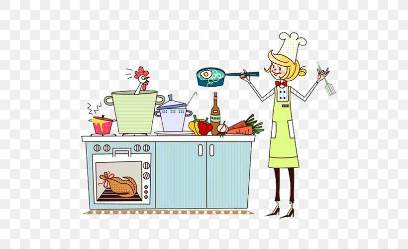 Cooking Chef Kitchen Food Illustration, PNG, 595x500px, Cooking, Apron, Area, Art, Cartoon Download Free