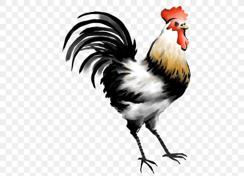 Chicken Rooster Chinese Painting Chinese Zodiac, PNG, 591x591px, Chicken, Beak, Bird, Chicken Egg, Chinese Painting Download Free