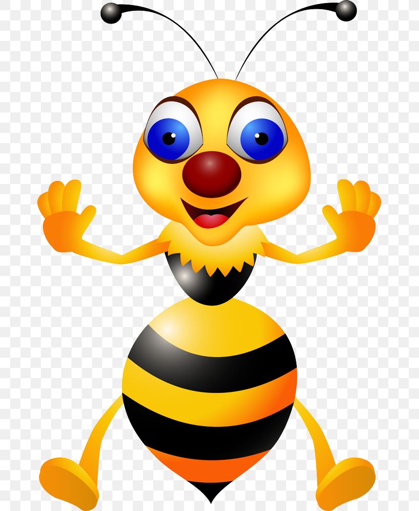 Honey Bee Cartoon Illustration, PNG, 673x1000px, Honey Bee, Bee, Beehive, Can Stock Photo, Cartoon Download Free