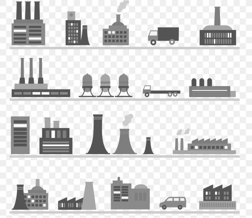 Factory Building Industry Infographic, PNG, 1024x885px, Factory, Architectural Engineering, Black And White, Brand, Building Download Free
