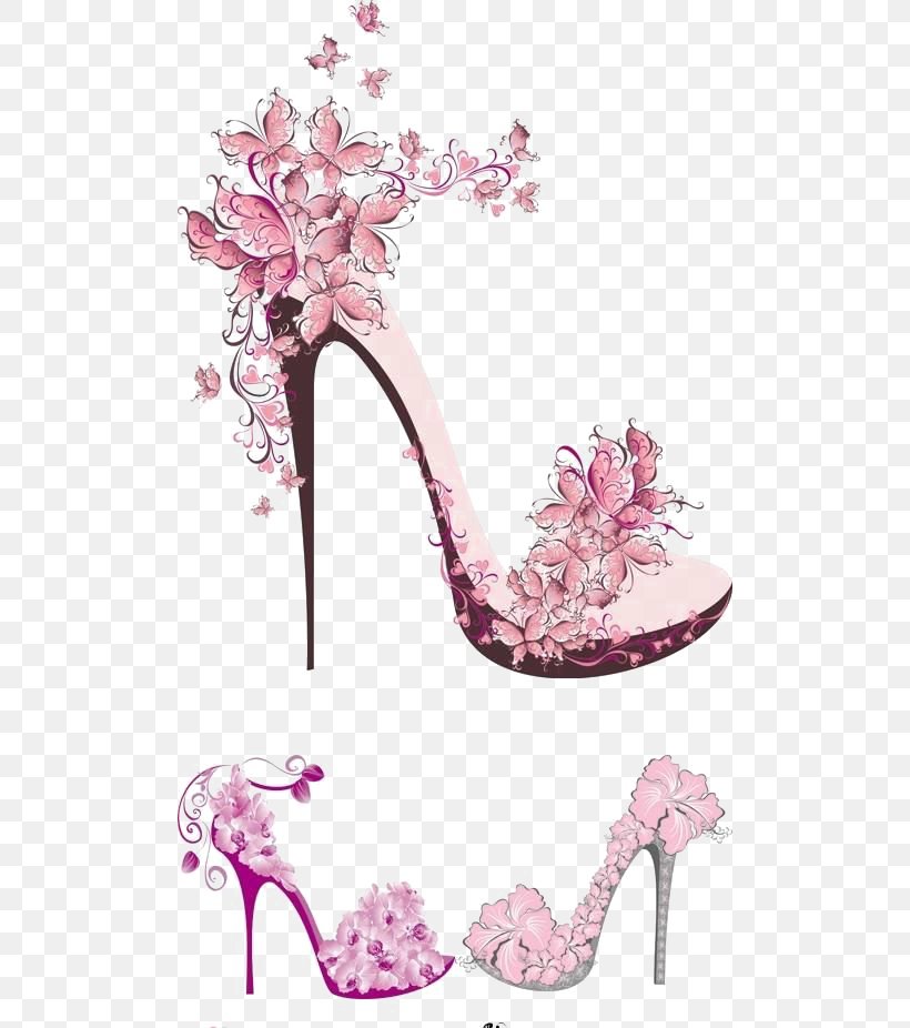 High-heeled Footwear Wall Decal Shoe Bathroom Douchegordijn, PNG, 500x926px, Highheeled Footwear, Bathroom, Bedroom, Blossom, Branch Download Free