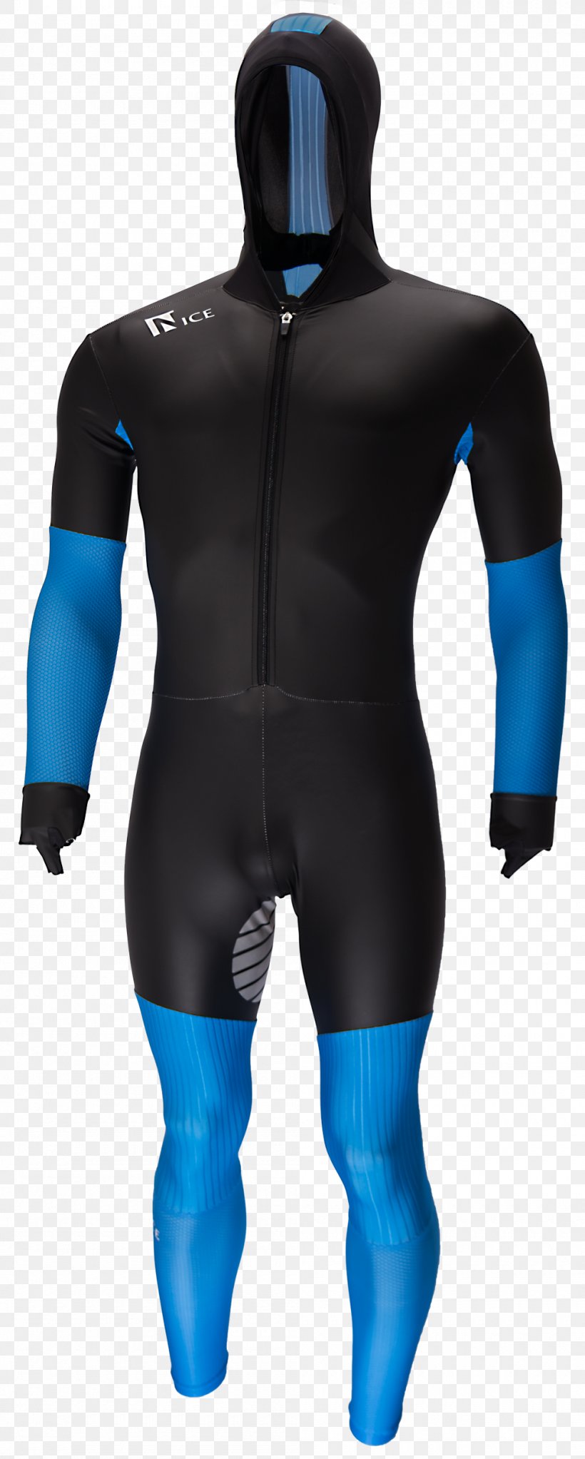 Ice Skating Long Track Speed Skating Suit Schaatspak, PNG, 1000x2495px, Ice Skating, Blue, Dry Suit, Electric Blue, Hood Download Free