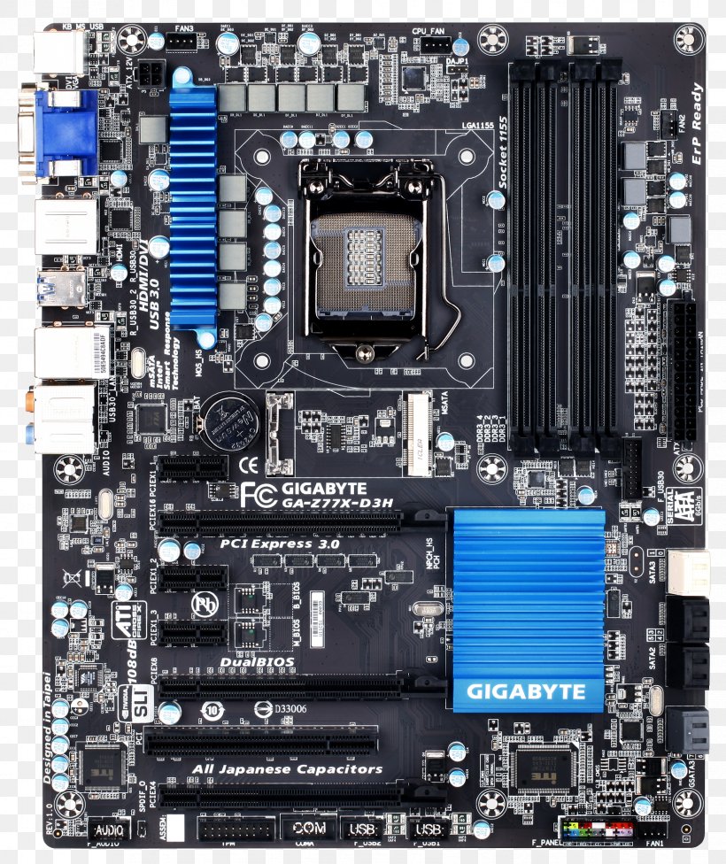 Intel LGA 1155 Motherboard Gigabyte Technology ATX, PNG, 1679x2000px, Intel, Atx, Central Processing Unit, Computer, Computer Accessory Download Free