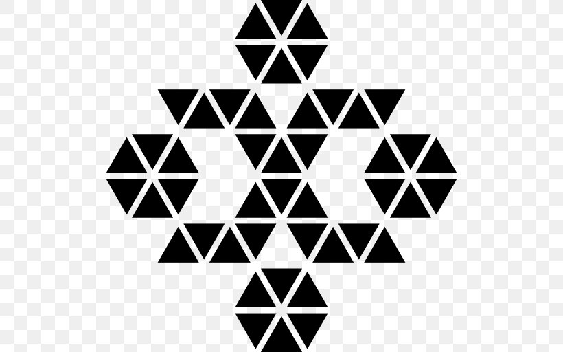 Triangle Ornament Shape Hexagon, PNG, 512x512px, Triangle, Black, Black And White, Hexagon, Monochrome Download Free