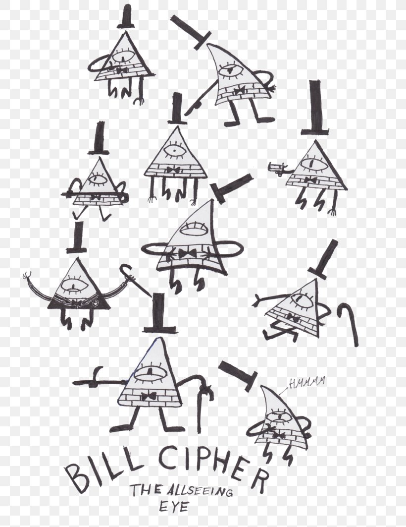 Bill Cipher Drawing Waddles Dipper Pines Art, PNG, 752x1063px, Bill Cipher, Animated Cartoon, Area, Art, Black And White Download Free