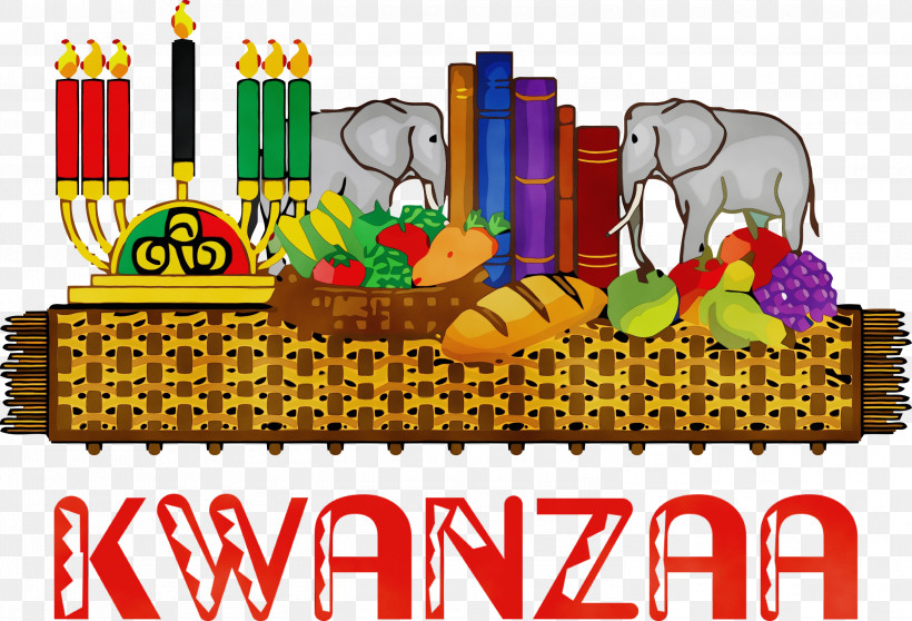 Elephant Cartoon, PNG, 3000x2044px, Kwanzaa, Christmas Day, Elephant Cartoon, Holiday, Kwanzaa Holiday Download Free
