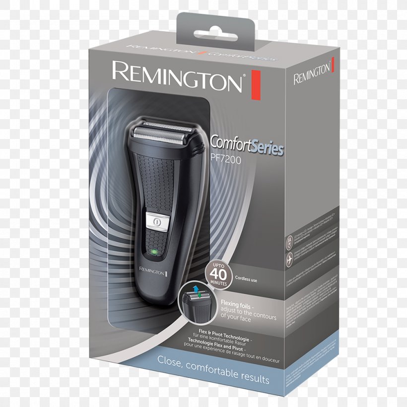 Remington Comfort Series PF7200 Remington F2 Foil Shaver PF7200 Electric Razors & Hair Trimmers Remington PR1330 Remington Shaver TF70, PNG, 1000x1000px, Remington Comfort Series Pf7200, Cordless, Electric Razors Hair Trimmers, Electricity, Electronics Download Free