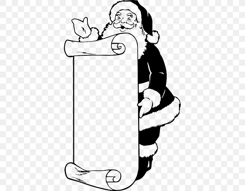 Santa Claus Wish List Christmas Clip Art, PNG, 391x640px, Santa Claus, Area, Arm, Art, Artwork Download Free
