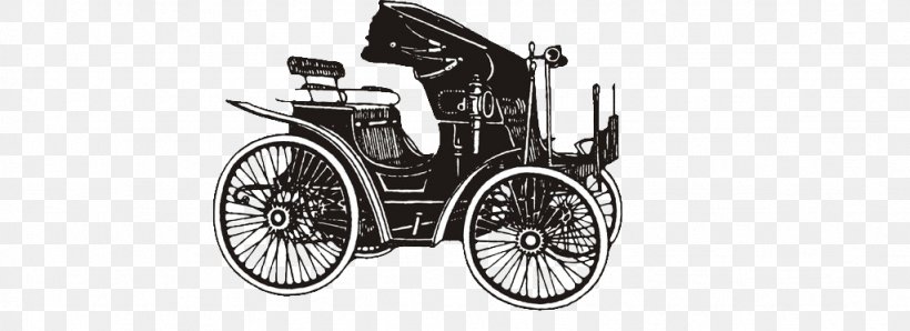 Vintage Car, PNG, 1024x373px, Car, Automotive Design, Bicycle Accessory, Black And White, Carriage Download Free